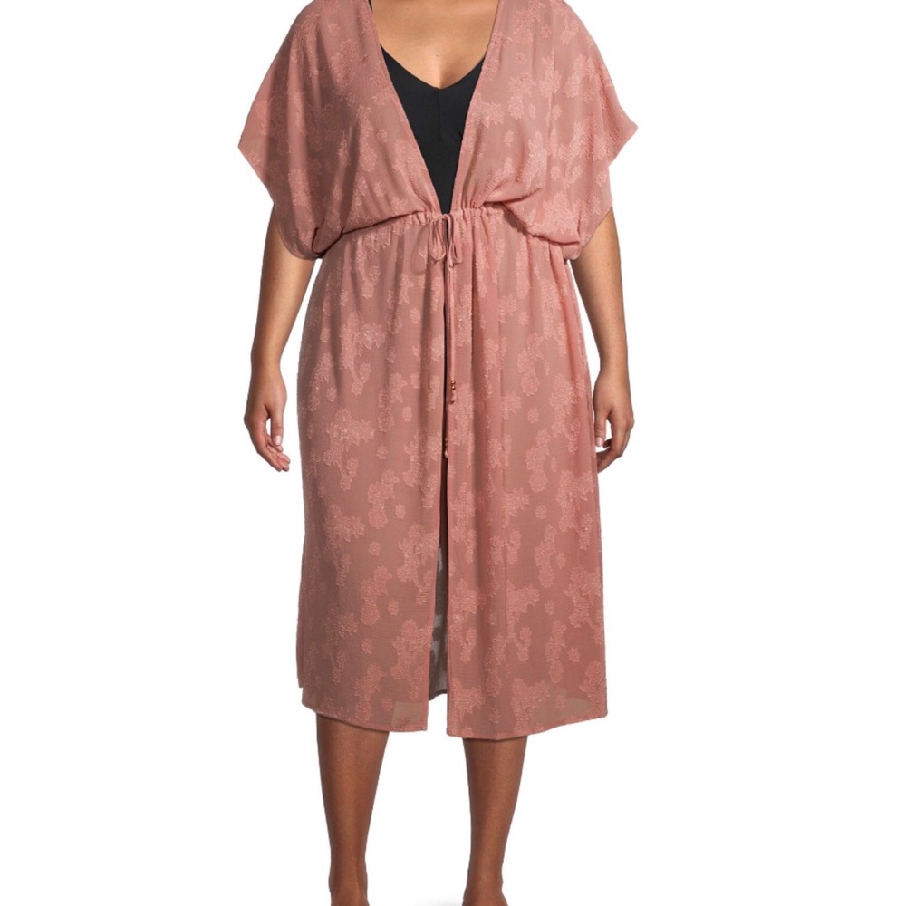 Women's Plus Size Lace Waist Cover Up 2x